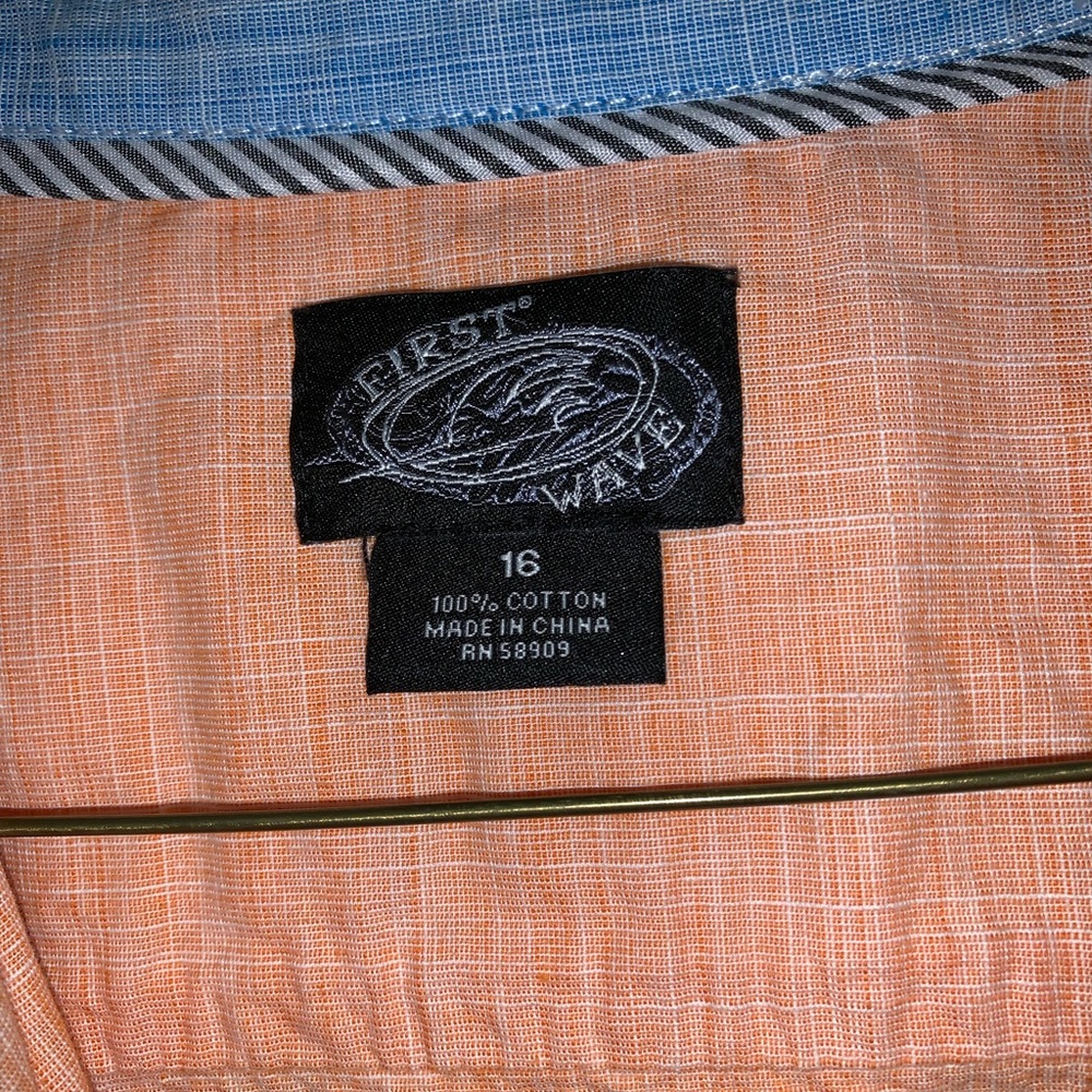 Orange Button Up - Picture 2 of 2